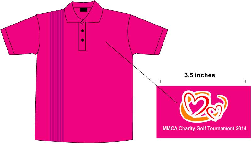 Golf t-shirt with logo